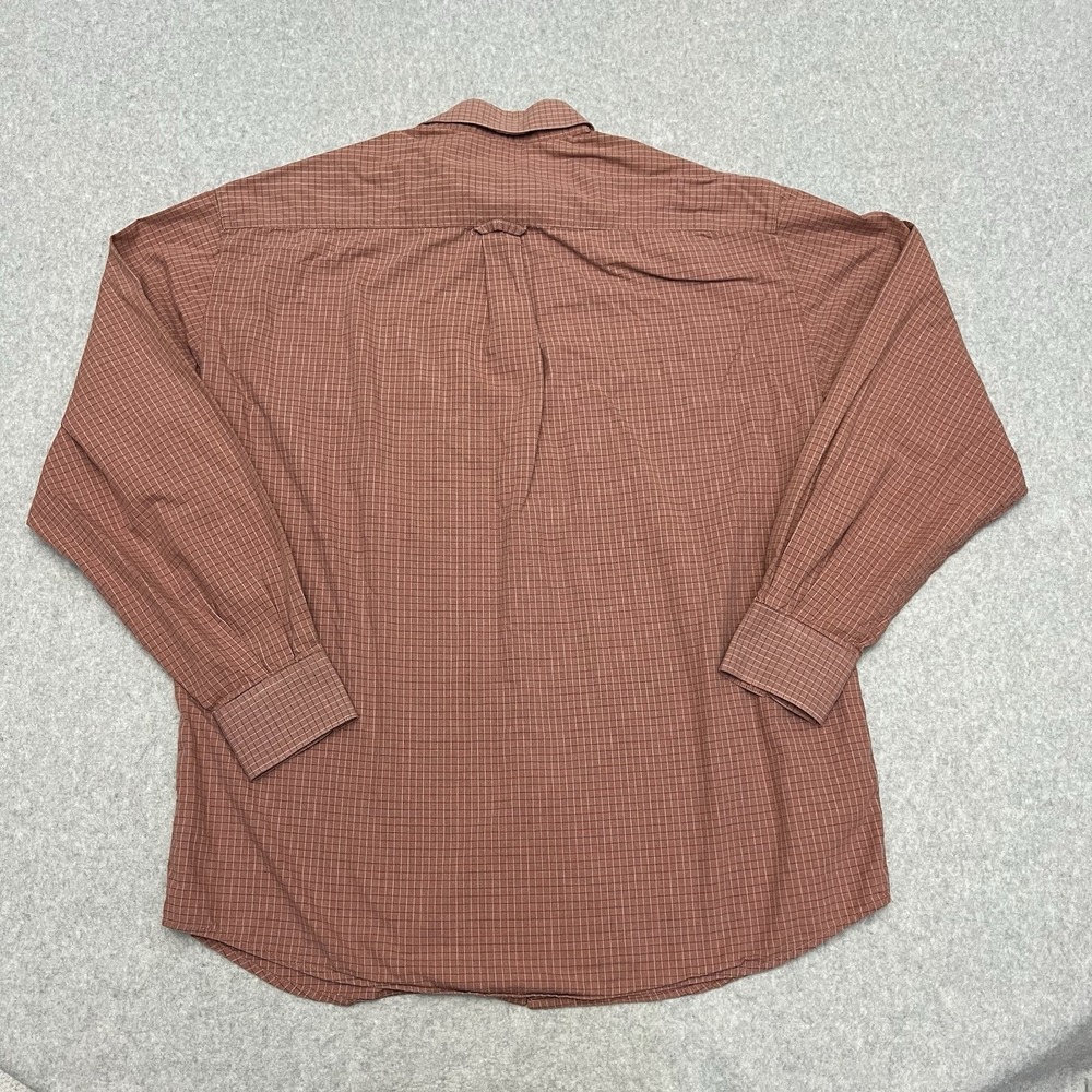 Zanella Shirt Men's Large Red Windowpane Check Career Office Quiet Luxury Italy - Picture 5 of 9